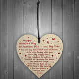 Novelty Valentines Gift For Wife Wood Heart Gift For Her