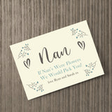 Personalised Nan Print Mothers Day Birthday Gift For Nan