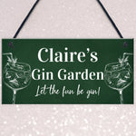 Personalised Gin Garden Signs Home Decor Gifts Novelty Home Bar