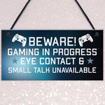 Funny Rude Gaming Sign Christmas Birthday Gift For Son Brother