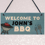 Personalised BBQ Sign For Garden Man Cave Shed Sign Gift For Men