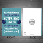 Novelty Birthday Card For Boyfriend Funny Rude Birthday Card