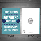 Novelty Birthday Card For Boyfriend Funny Rude Birthday Card