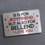 Novelty Valentines Gift For Boyfriend Metal Wallet Card Gift