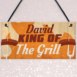 Personalised King Of The Grill Funny Barbecue BBQ Garden Signs