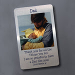 Novelty Thank You Gift For Dad Personalised Wallet Insert