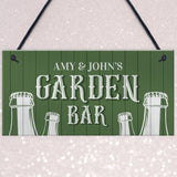 Novelty Garden Bar Sign Personalised Hanging Garden Shed Sign