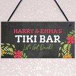 Tiki Bar Sign Personalised Garden Shed Home Bar Sign Alcohol