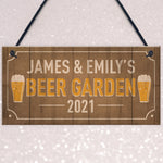 Beer Garden Sign Personalised Man Cave Sign Alcohol Beer Gift