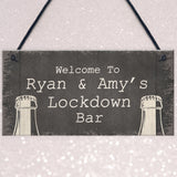 Personalised Quarantine Lockdown Bar Gifts Home Bar Signs Gifts