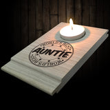 Worlds Best Auntie Candle Gift Set Tea Light Holder