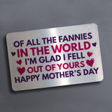 Funny Mothers Day Rude Gifts Metal Card Gift For Mum Gifts