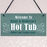 Hot Tub Personalised Plaques Novelty Home Decor Gifts Garden