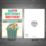 Funny Birthday Card For Brother Lockdown Theme Novelty Card