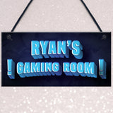 Gaming Room Sign PERSONALISED Man Cave Boys Bedroom Sign