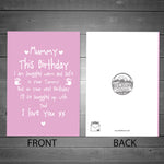 Cute Mummy to Be Birthday Card Love Baby Bump Poem For Mum