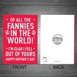 Rude Mothers Day Card For Mum Funny Cheeky Humour Card