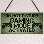 Gaming Sign Do Not Disturb Plaque Gamer Gift Boys Bedroom Decor