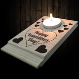 Happy Valentines Day Candle Gift Set Tealight Holder