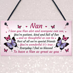 Nan Gift For Birthday Xmas Sign Gift For Nan From Grandchildren