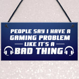 Novelty Gaming Games Room Sign Funny Gift For Brother Son