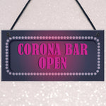 CORONA BAR OPEN Sign Neon Effect Home Bar Pub Man Cave Sign