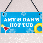 Personalised Hot Tub Decor Sign Hanging Wall Sign For Hot Tub