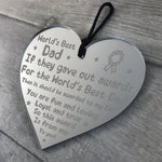 Best Dad Gift For Fathers Day Mirror Acrylic Heart Dad Gift