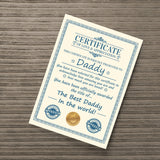 Personalised Gift For Daddy Card Fathers Day Gift For Him