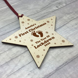 Baby's First Christmas Personalised Bauble Tree Decoration Wood