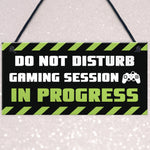 Gaming Room Sign Do Not Disturb Novelty Boys Bedroom Signs