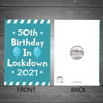 Funny 50th Lockdown Birthday Card For Him Her Novelty 50th Card