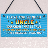 Uncle Gift Hanging Sign Cute Gift For Uncle From Niece Nephew