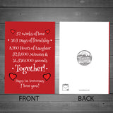 Novelty 1st Anniversary Card For Boyfriend Girlfriend Husband