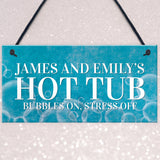 Hot Tub Sign Personalised Outdoor Garden Shed Summerhouse Sign