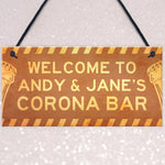 Novelty Corona Bar Sign PERSONALISED Home Bar Pub Sign