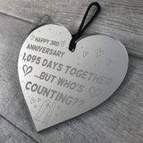 Funny 3rd Anniversary Gift For Boyfriend Girlfriend Wood Heart