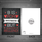 Funny Anniversary Valentines Day Card For Boyfriend Rude Card