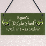 Tackle Shed Personalised Hanging Sign For Man Cave Shed