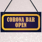 Home Bar Man Cave Pub Sign CORONA BAR OPEN Neon Effect