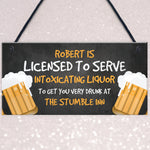 Funny Licensee Sign For Home Bar Man Cave Pub Personalised