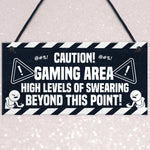 Funny Rude Gaming Sign Gamer Gift For Son Brother Xmas Birthday