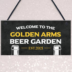 PERSONALISED Beer Garden Pub Sign Novelty Garden Home Bar