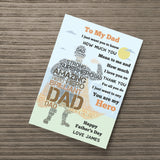 Fathers Day Gift For Dad Personalised Superhero DAD Daddy Art