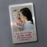 Personalised Auntie Gift Metal Photo Card Birthday Gift For Aunt