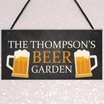 BEER GARDEN Sign For Man Cave Pub Bar Personalised Gift