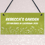 Personalised Novelty Garden Sign Lockdown Quaratine Keepsake