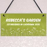 Personalised Novelty Garden Sign Lockdown Quaratine Keepsake