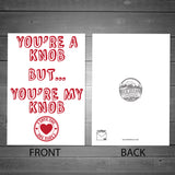 Funny RUDE Card For Boyfriend Husband On Valentines