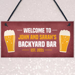 Personalised Backyard Bar Sign Novelty Home Bar Signs Plaques